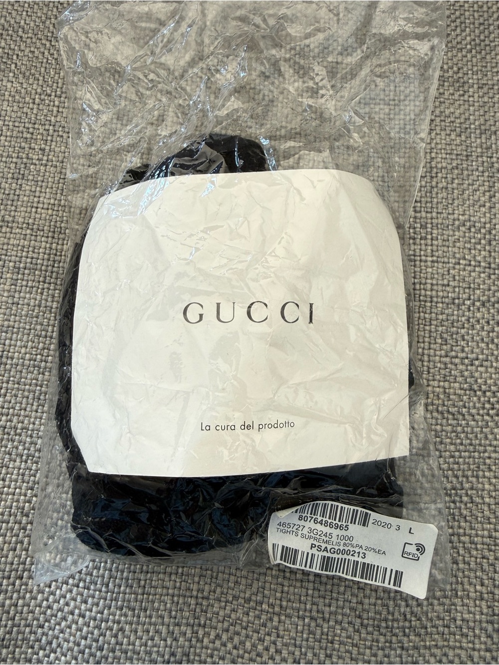 Gucci Women's Interlocking Black Tights